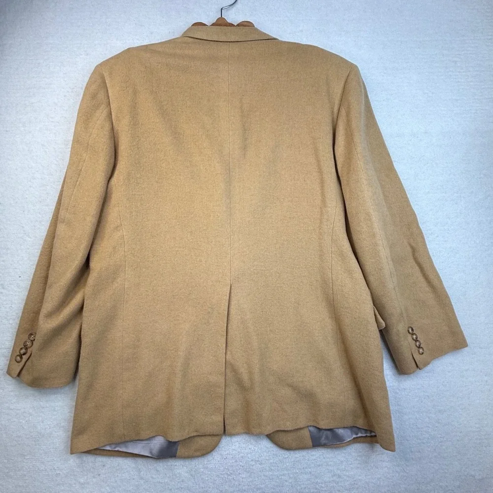 VTG  H Freeman‎ & Son Camel Wool Blazer Sport Coat Tailored in USA Tan Men 44R